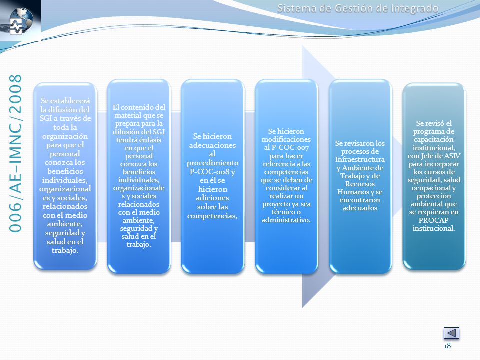Se establecerá la difusión del SGI a través de toda la organización para que el personal conozca los beneficios individuales, organizacionales y sociales, relacionados con el medio ambiente, seguridad y salud en el trabajo.