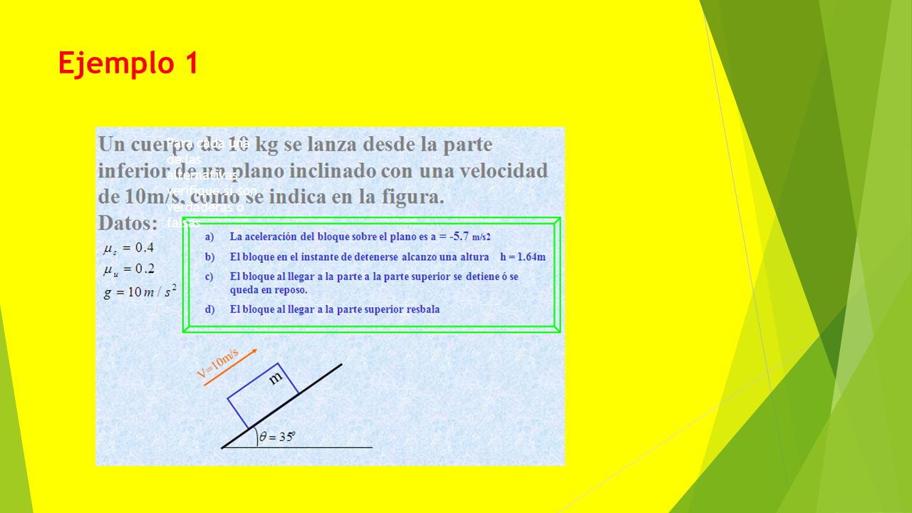 Ejemplo 1 Para cada una de las alternativas verifique si son verdaderas o falsas