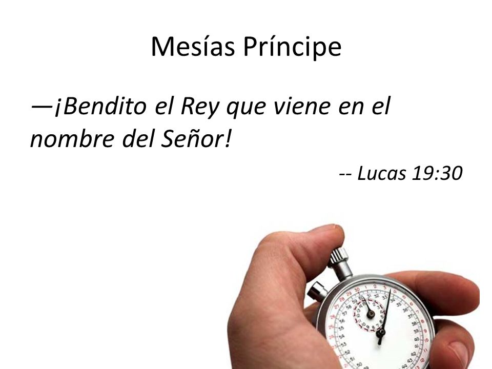 Mesías Príncipe —¡Bendito el Rey que viene en el nombre del Señor!