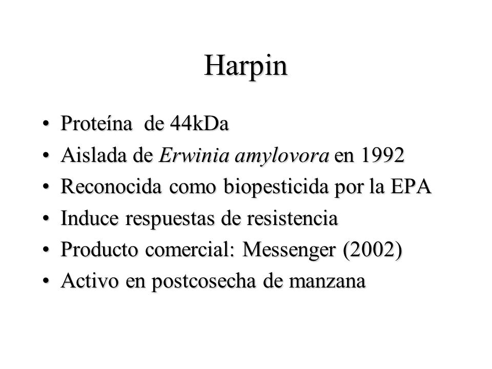 Harpin Proteína de 44kDa Aislada de Erwinia amylovora en 1992