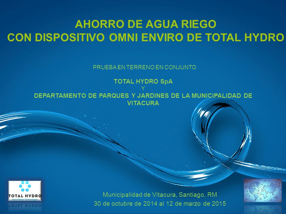 AHORRO DE AGUA RIEGO CON DISPOSITIVO OMNI ENVIRO DE TOTAL HYDRO
