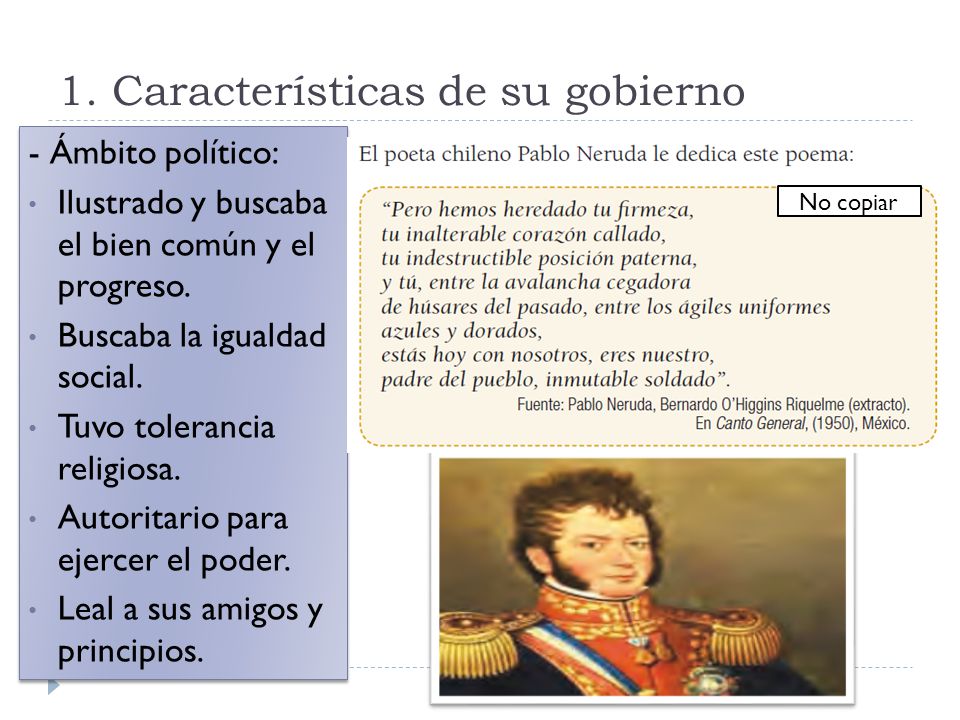 1. Características de su gobierno
