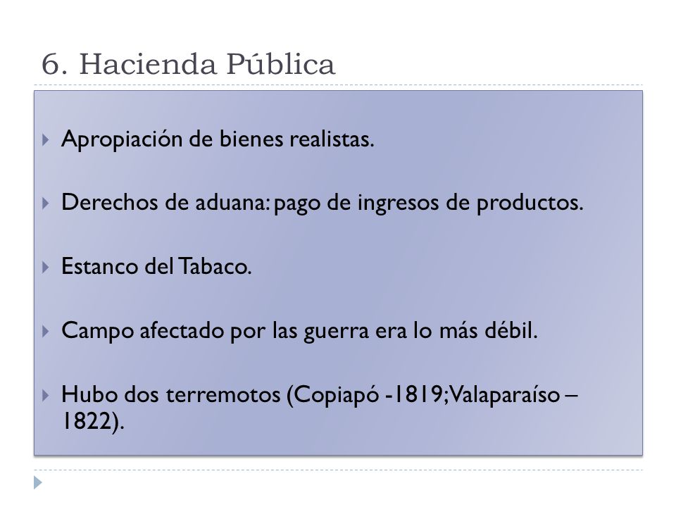 6. Hacienda Pública Apropiación de bienes realistas.
