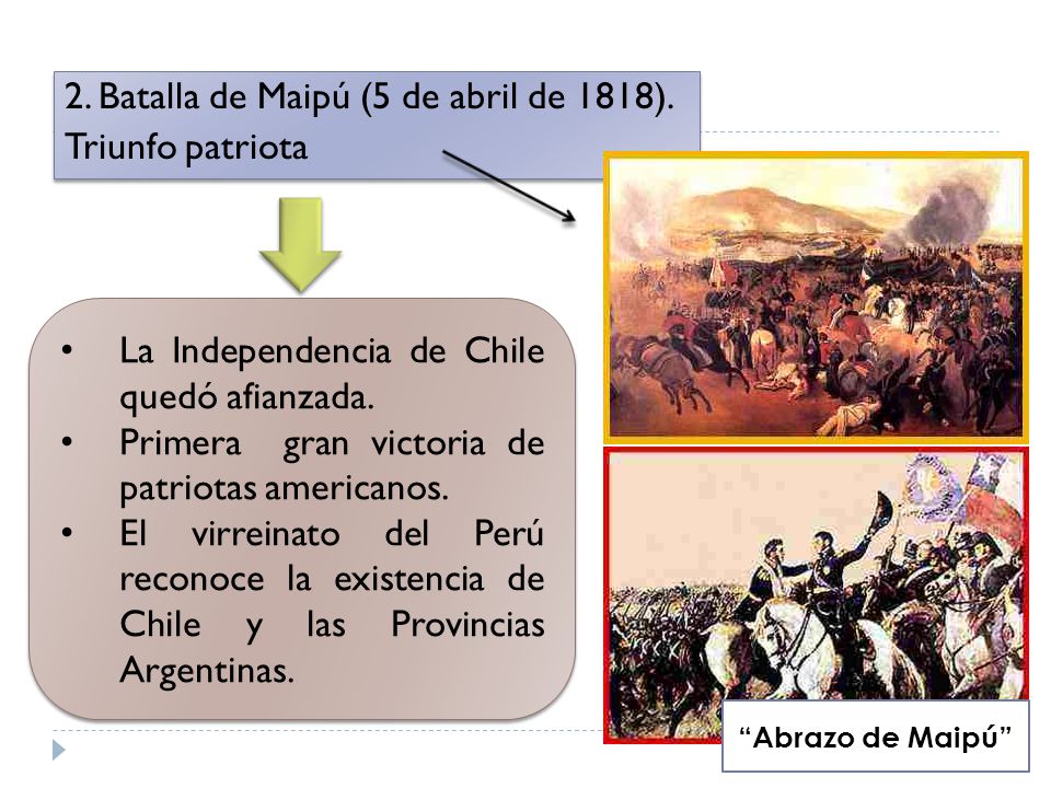 2. Batalla de Maipú (5 de abril de 1818). Triunfo patriota