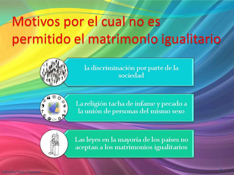 Motivos por el cual no es permitido el matrimonio igualitario