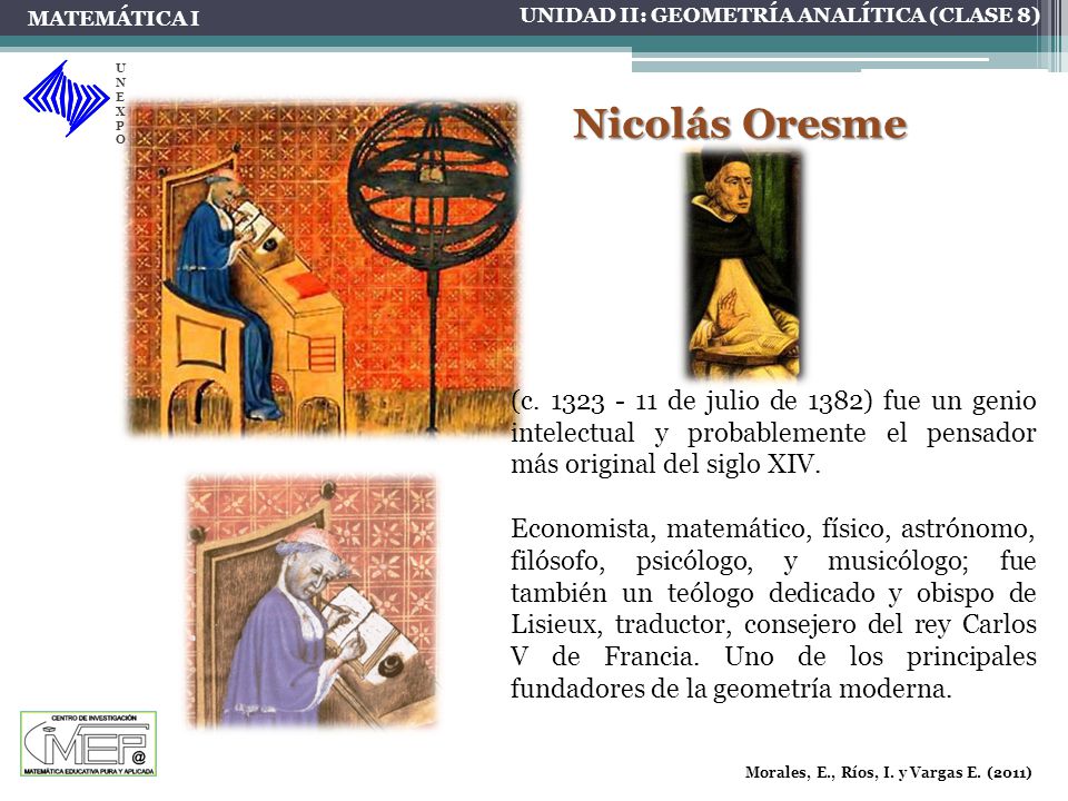 MATEMÁTICA I UNIDAD II: GEOMETRÍA ANALÍTICA (CLASE 8) UNEXPO. Nicolás Oresme.