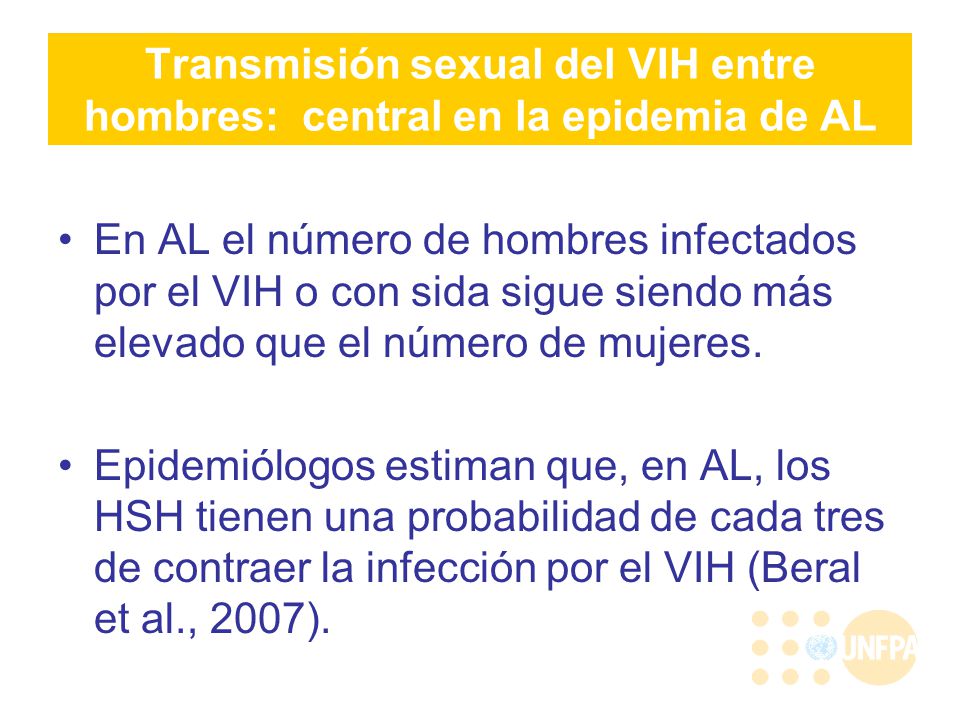Transmisión sexual del VIH entre hombres: central en la epidemia de AL