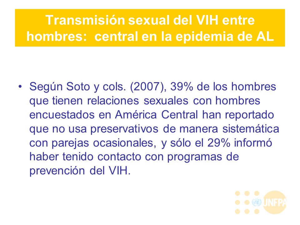Transmisión sexual del VIH entre hombres: central en la epidemia de AL