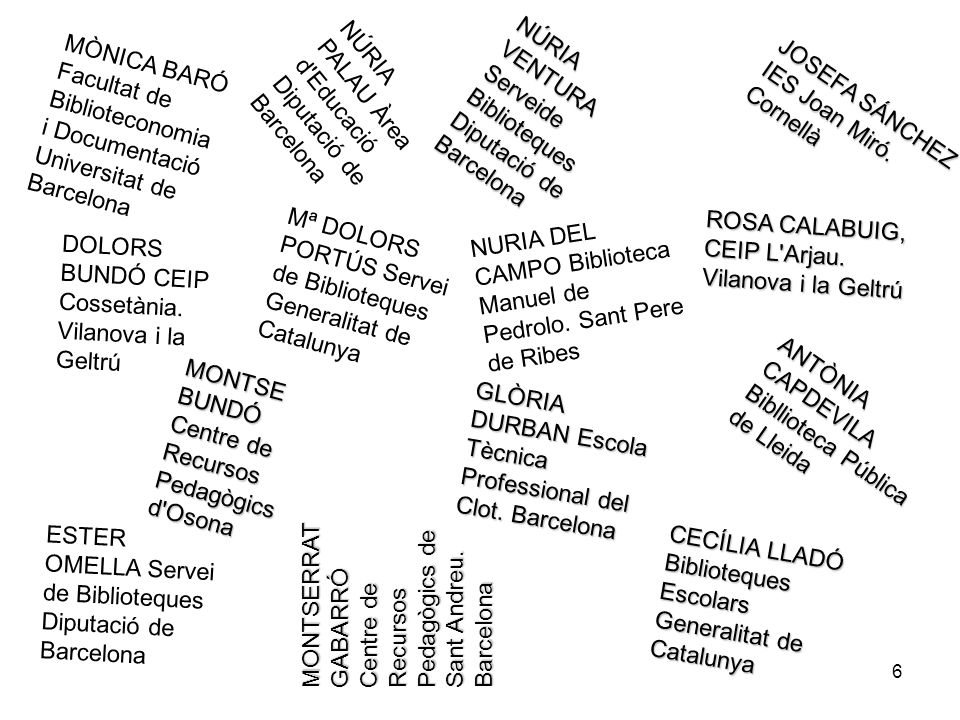 MÒNICA BARÓ Facultat de Biblioteconomia i Documentació. Universitat de Barcelona. NÚRIA. VENTURA.