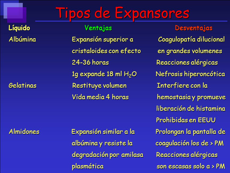 Tipos de Expansores Líquido Ventajas Desventajas