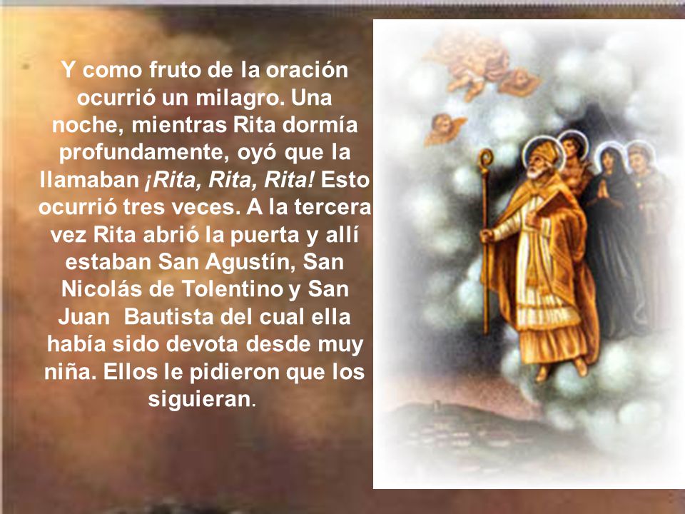 Y como fruto de la oración ocurrió un milagro