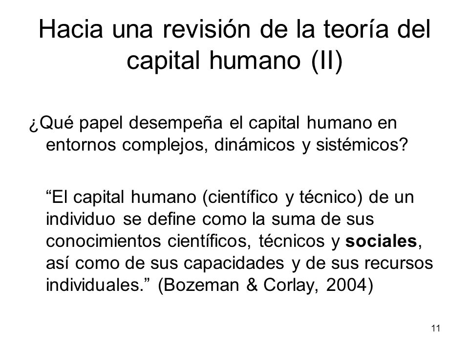 Hacia una revisión de la teoría del capital humano (II)