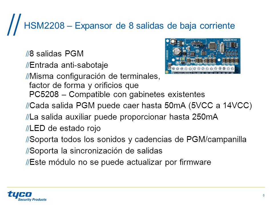 HSM2208 – Expansor de 8 salidas de baja corriente