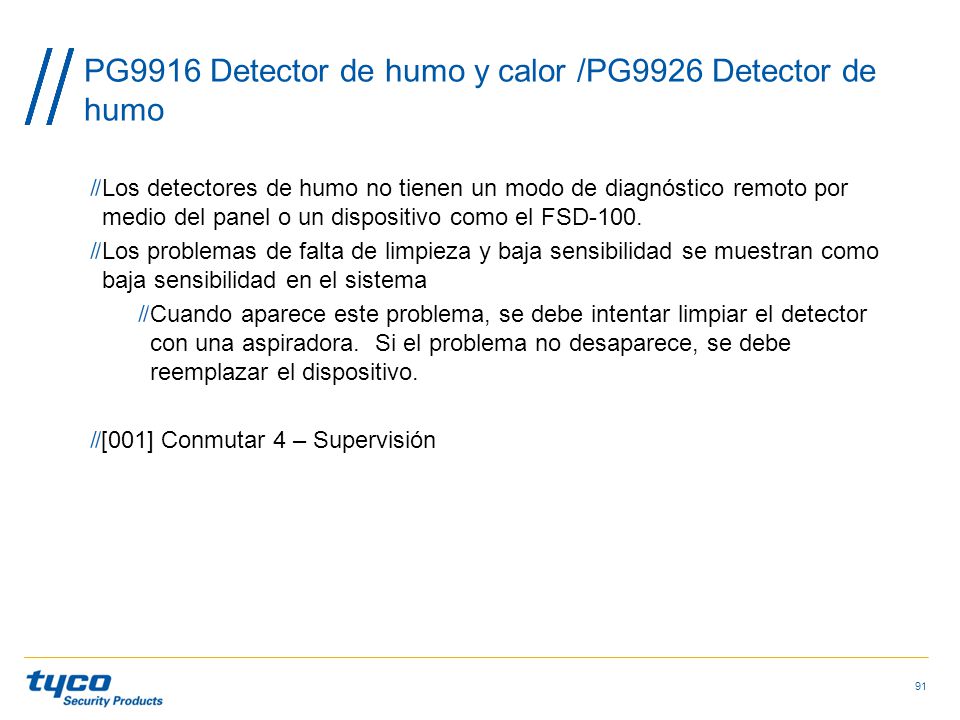 PG9916 Detector de humo y calor /PG9926 Detector de humo