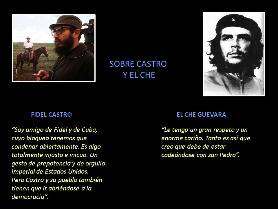 SOBRE CASTRO Y EL CHE FIDEL CASTRO EL CHE GUEVARA