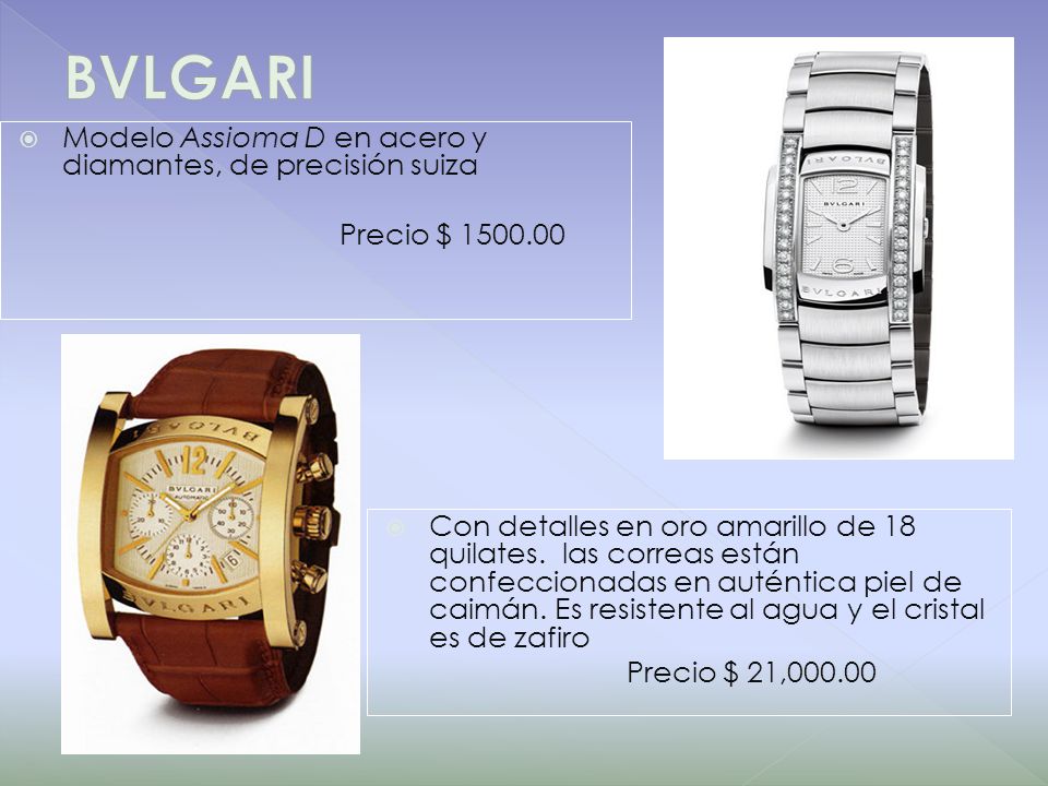 BVLGARI Modelo Assioma D en acero y diamantes, de precisión suiza