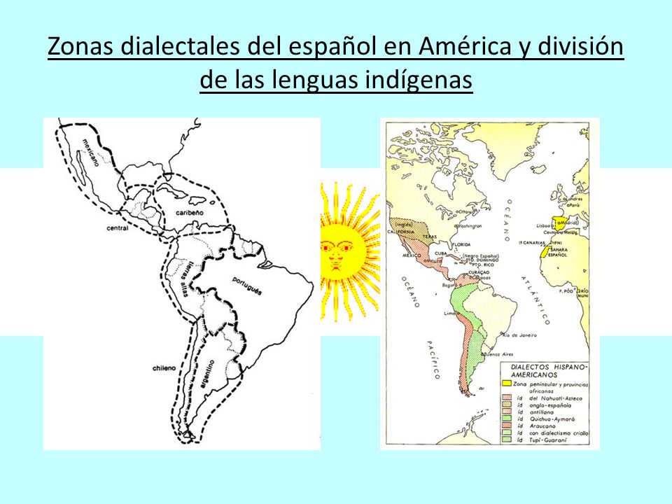 Zonas dialectales del español en América y división de las lenguas indígenas