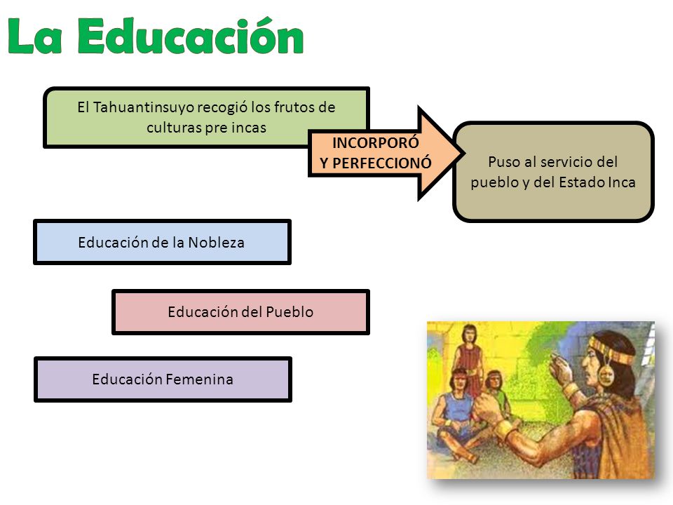 La Educación El Tahuantinsuyo recogió los frutos de culturas pre incas