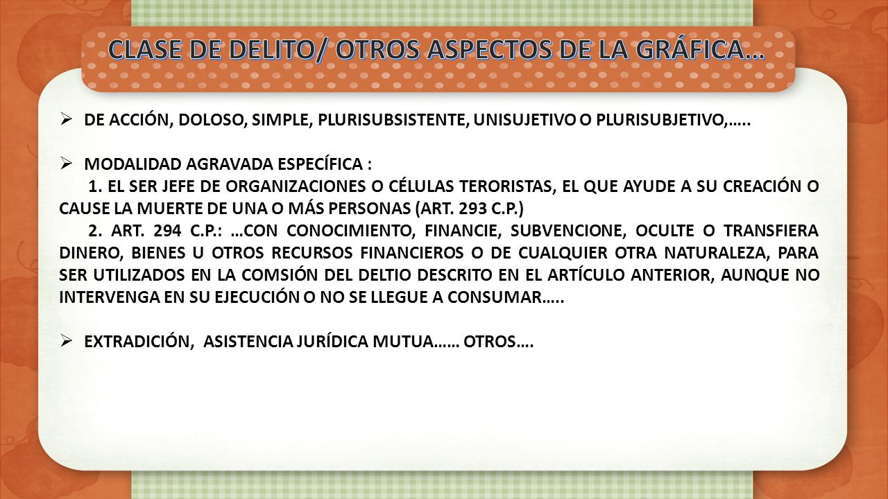 CLASE DE DELITO/ OTROS ASPECTOS DE LA GRÁFICA…