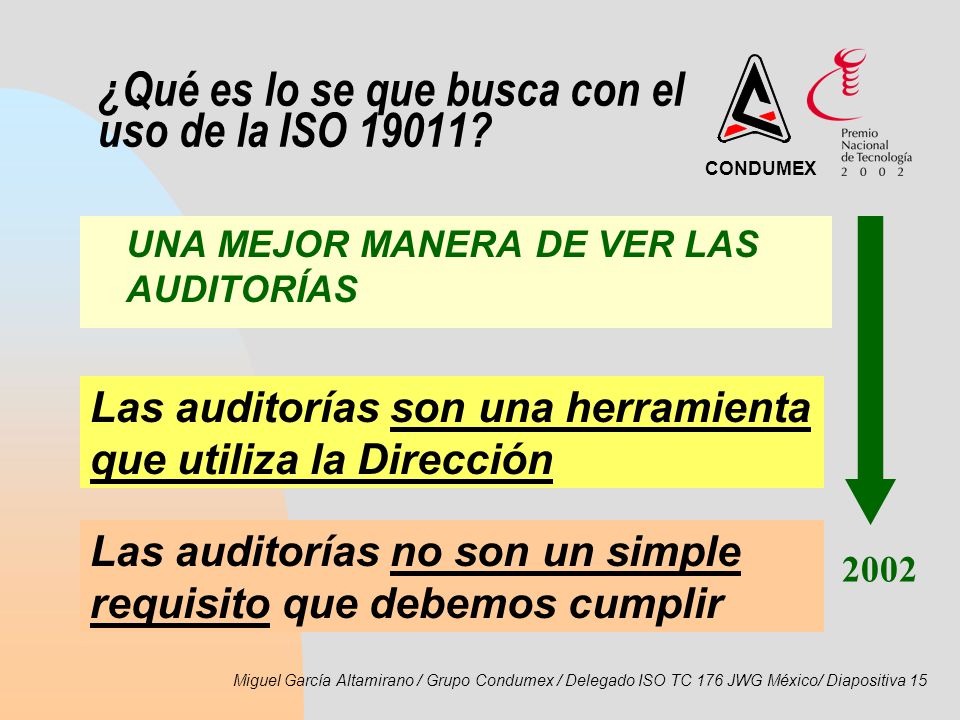 ¿Qué es lo se que busca con el uso de la ISO