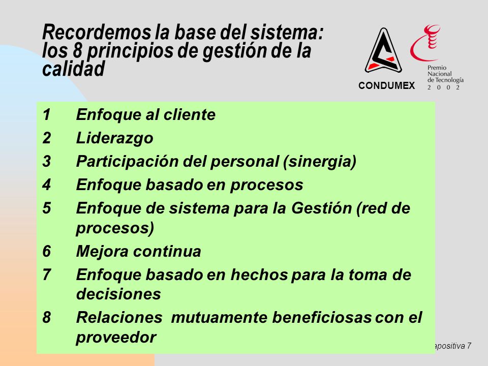 Recordemos la base del sistema: los 8 principios de gestión de la calidad