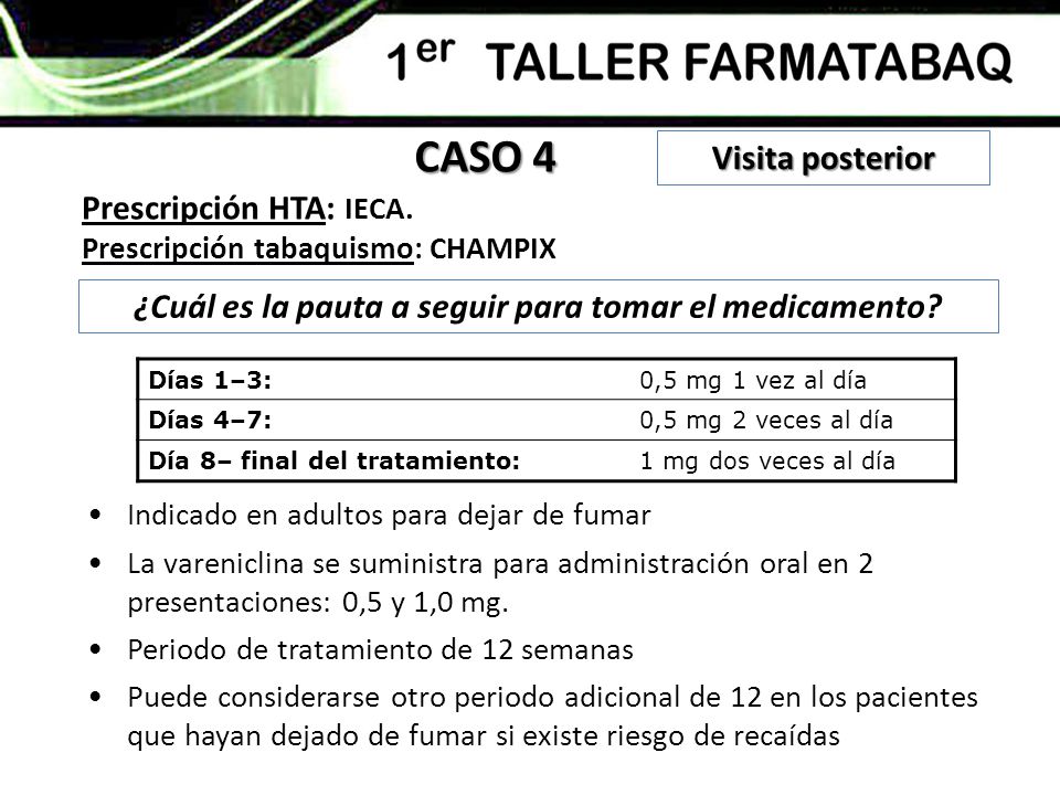 ¿Cuál es la pauta a seguir para tomar el medicamento