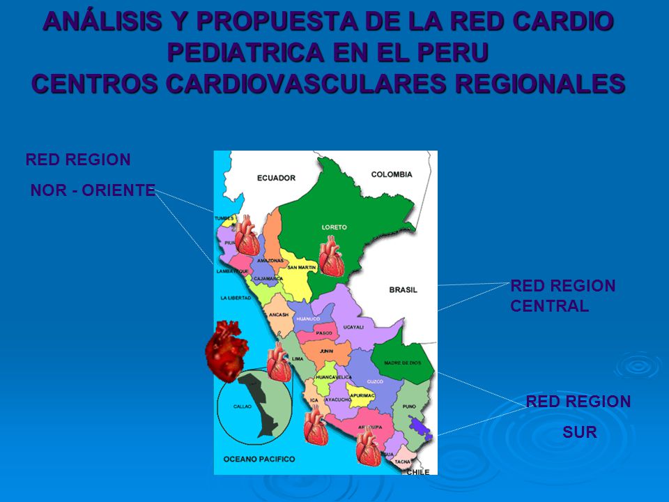 ANÁLISIS Y PROPUESTA DE LA RED CARDIO PEDIATRICA EN EL PERU CENTROS CARDIOVASCULARES REGIONALES