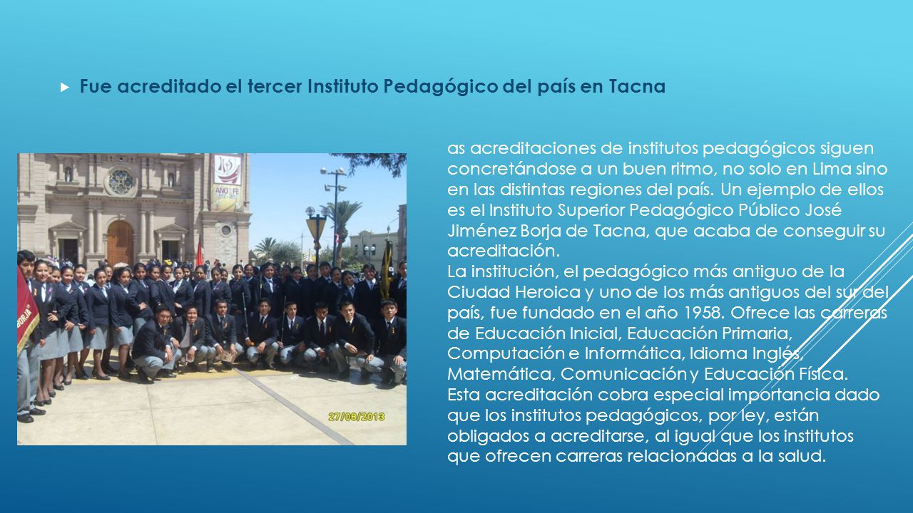 Fue acreditado el tercer Instituto Pedagógico del país en Tacna