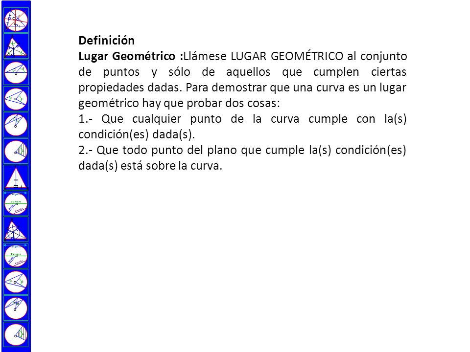   O. A. B. C. Radio. Tangente. Cuerda. Diámetro. Ma. Mb. Mc. a. b.  I. Definición.