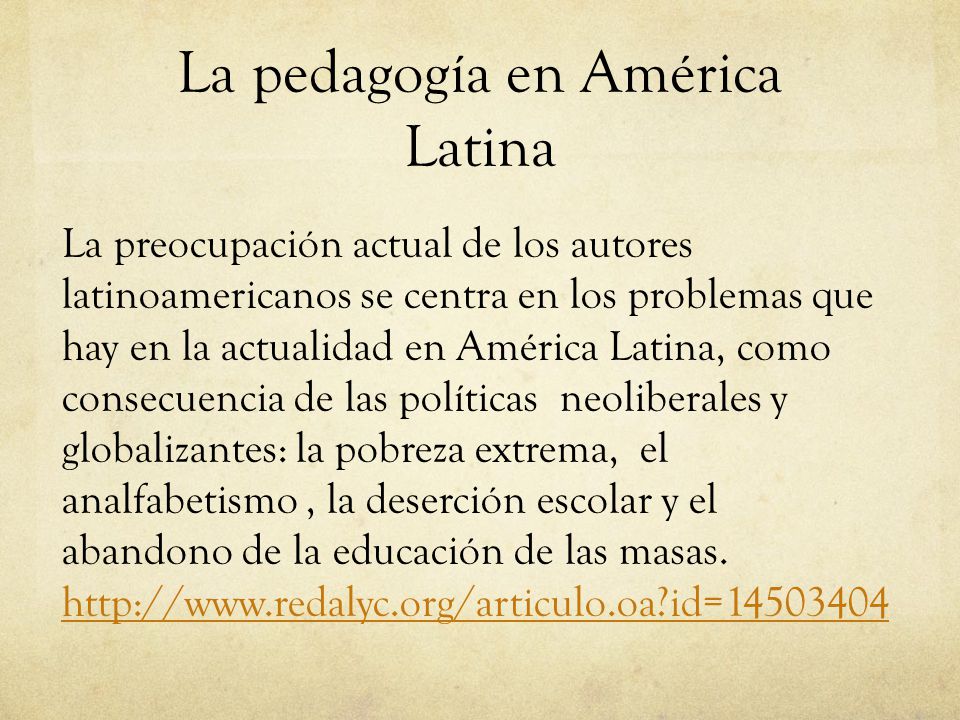 La pedagogía en América Latina
