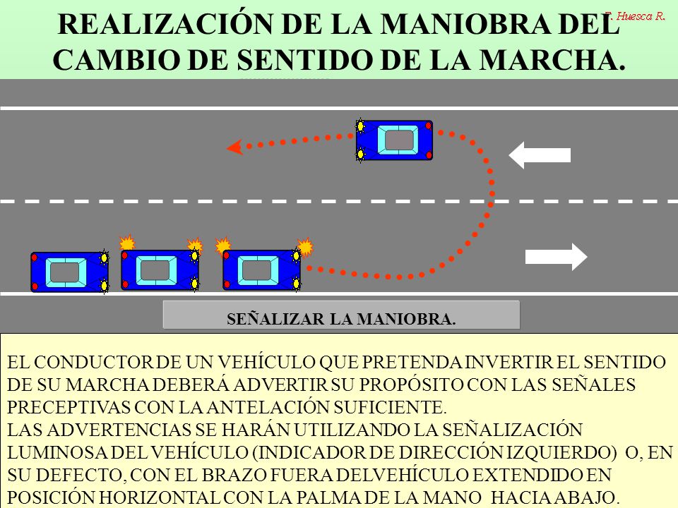 REALIZACIÓN DE LA MANIOBRA DEL CAMBIO DE SENTIDO DE LA MARCHA.