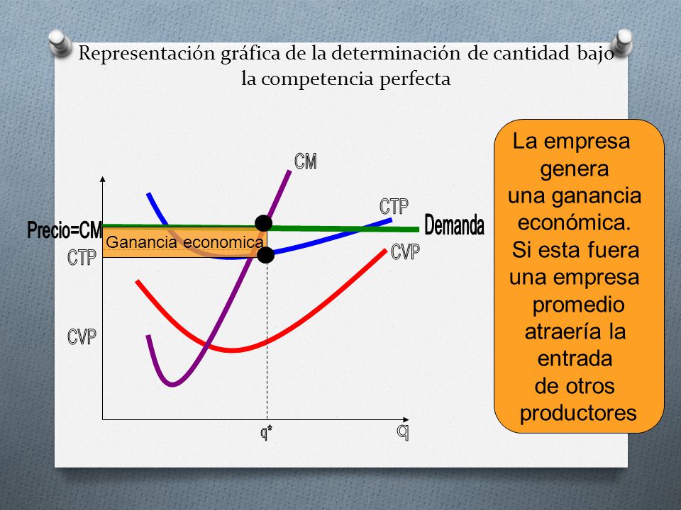 La empresa genera una ganancia económica. Si esta fuera una empresa