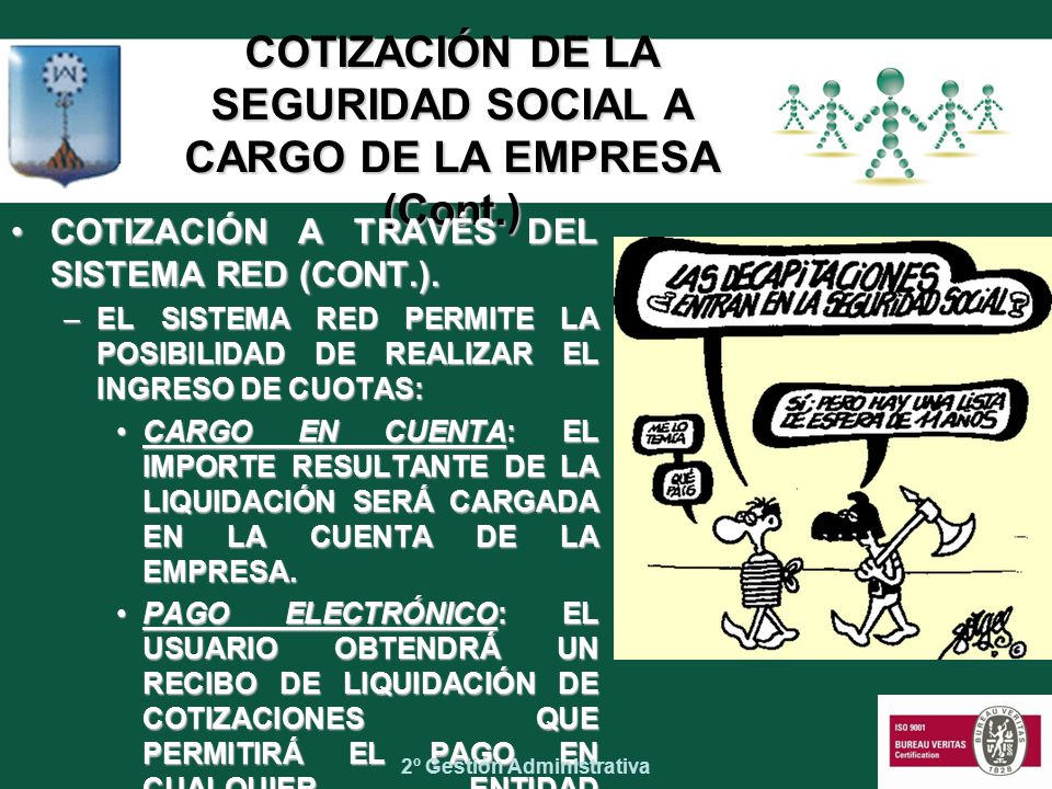 COTIZACIÓN DE LA SEGURIDAD SOCIAL A CARGO DE LA EMPRESA (Cont.)