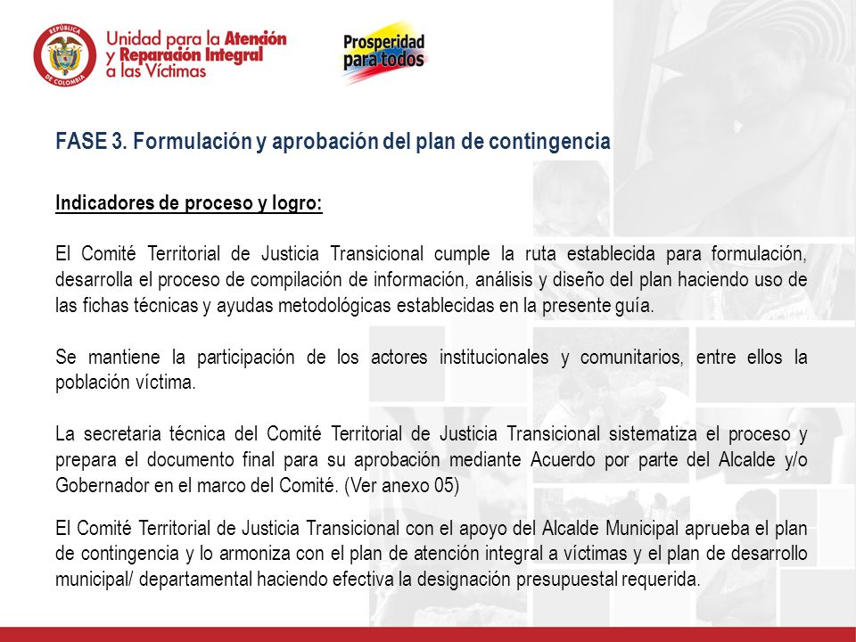 FASE 3. Formulación y aprobación del plan de contingencia