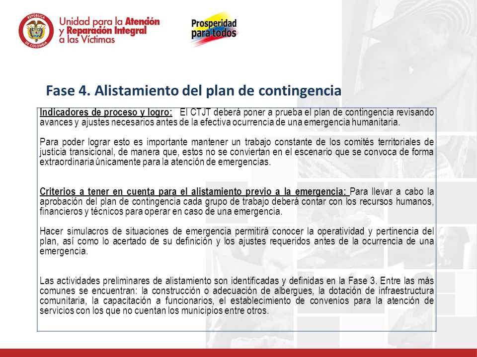 Fase 4. Alistamiento del plan de contingencia