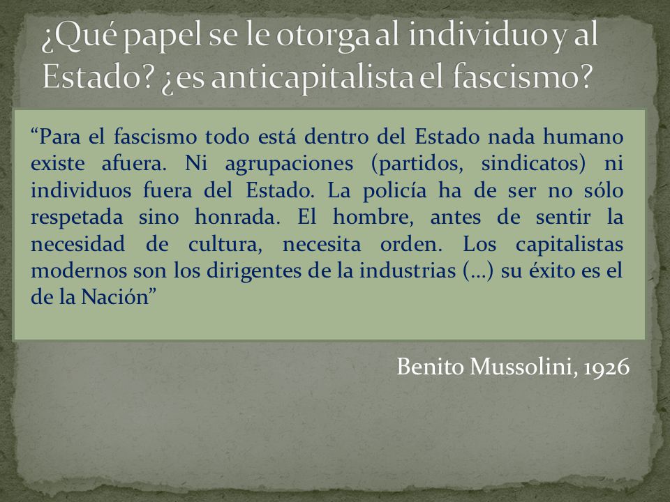 ¿Qué papel se le otorga al individuo y al Estado