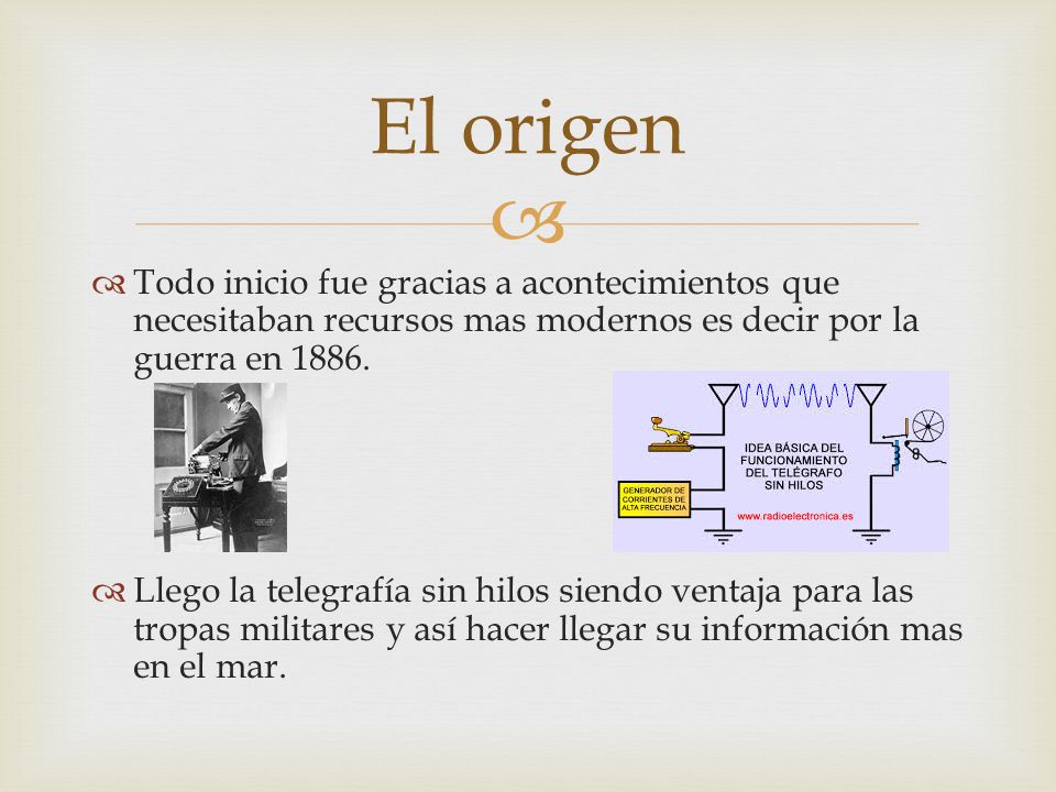 El origen Todo inicio fue gracias a acontecimientos que necesitaban recursos mas modernos es decir por la guerra en