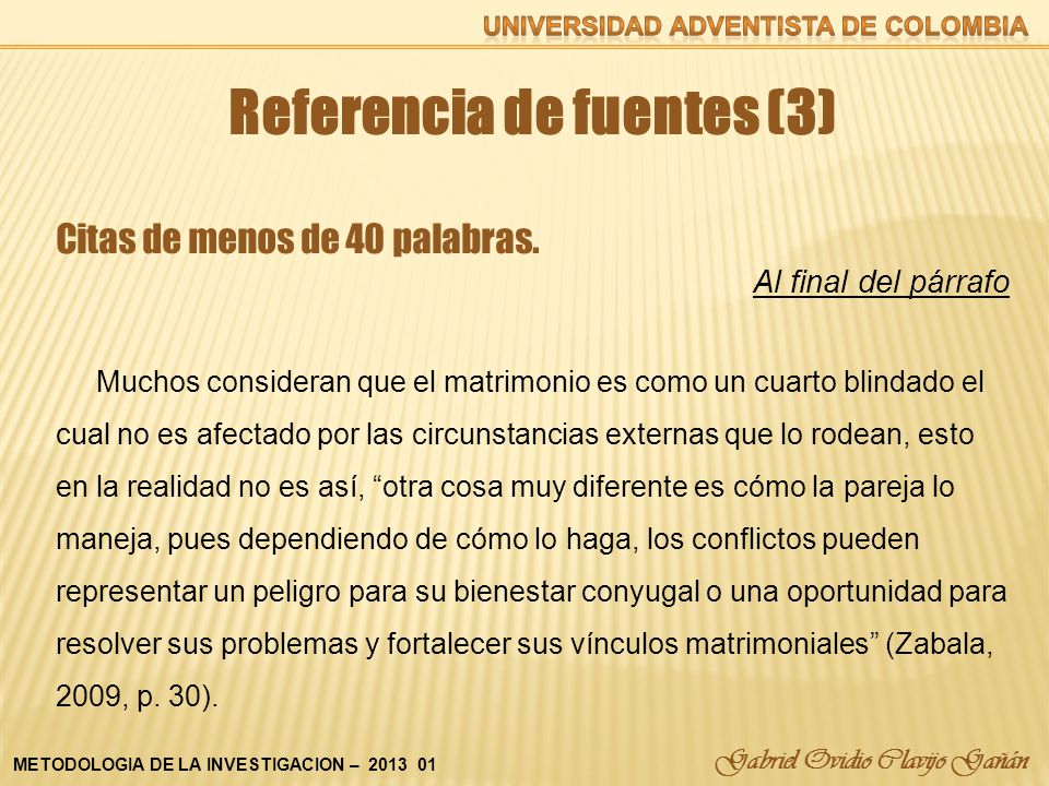 Referencia de fuentes (3) METODOLOGIA DE LA INVESTIGACION –