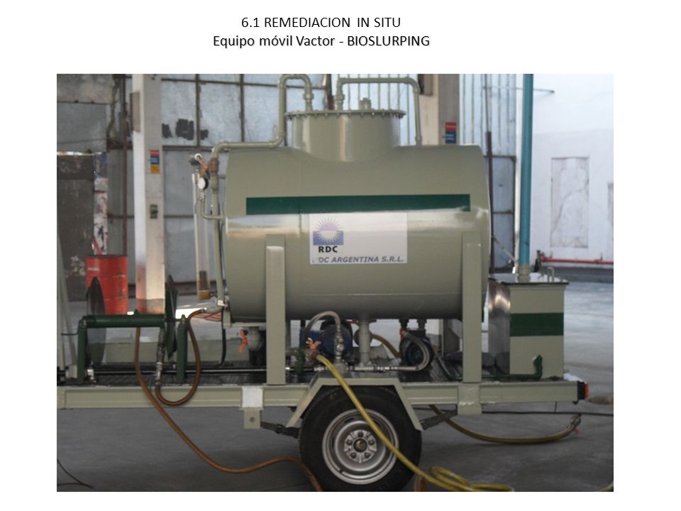 6.1 REMEDIACION IN SITU Equipo móvil Vactor - BIOSLURPING