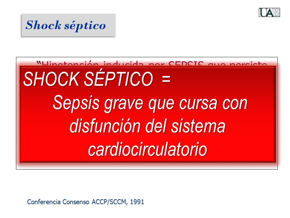 Sepsis grave que cursa con disfunción del sistema cardiocirculatorio