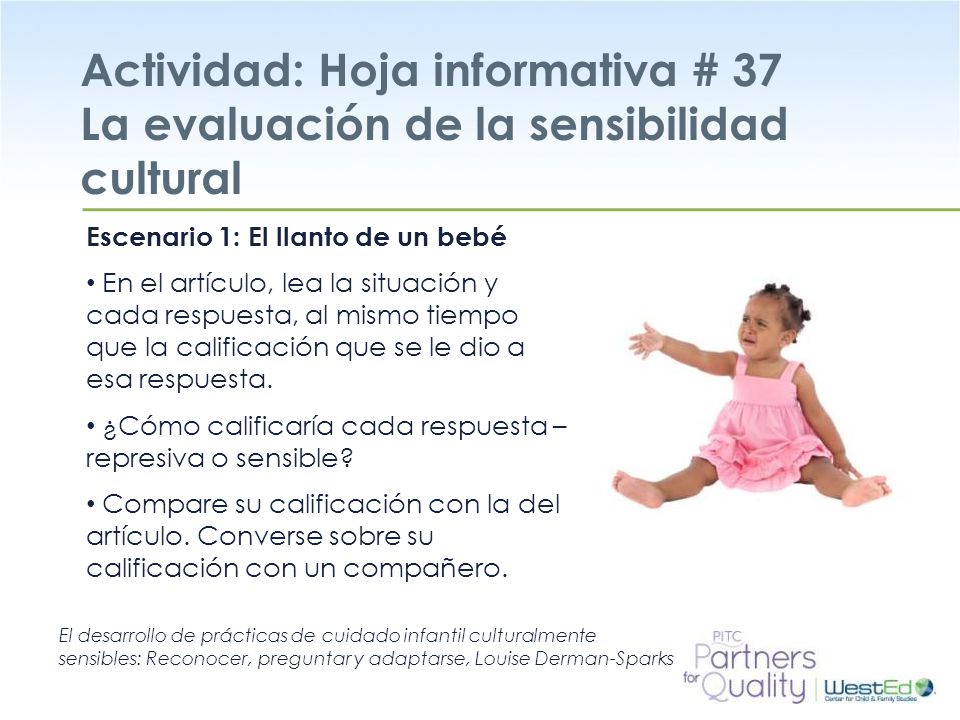 Actividad: Hoja informativa # 37 La evaluación de la sensibilidad cultural