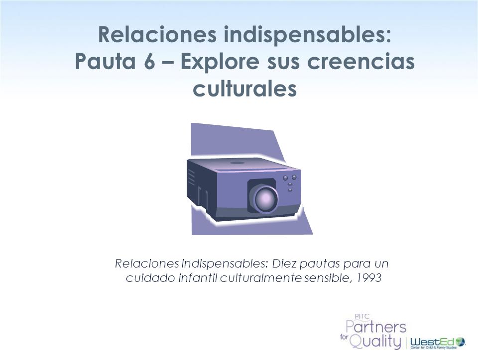 Relaciones indispensables: Pauta 6 – Explore sus creencias culturales
