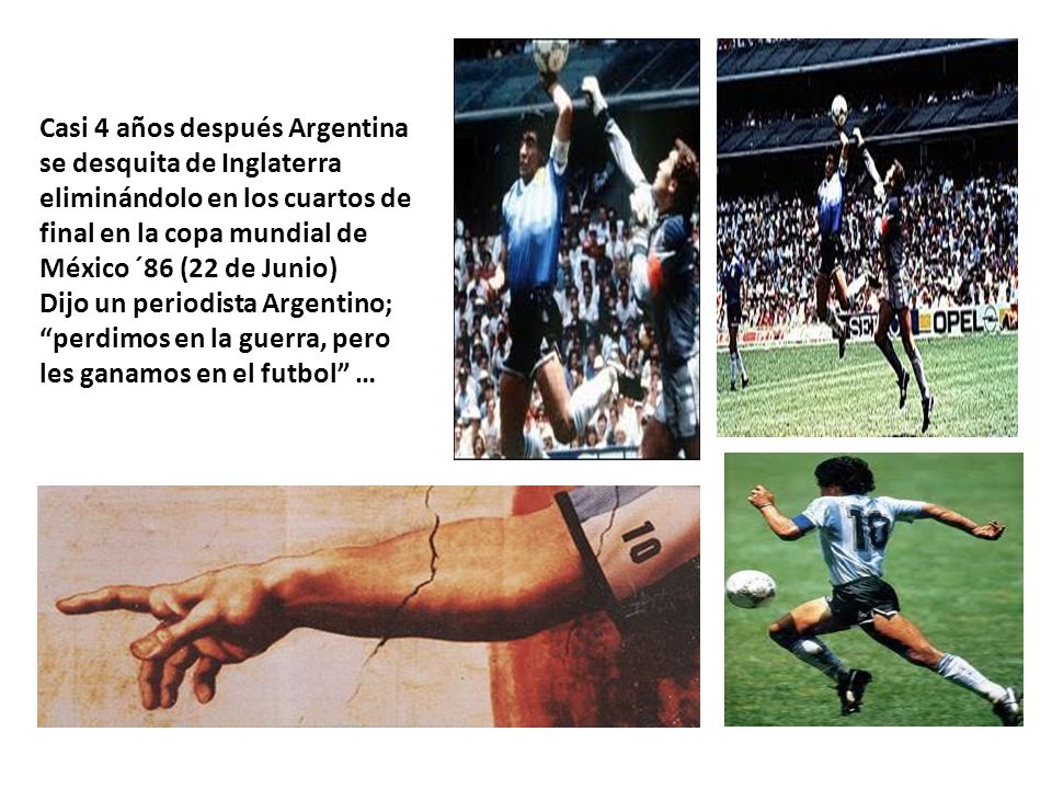 Casi 4 años después Argentina se desquita de Inglaterra eliminándolo en los cuartos de final en la copa mundial de México ´86 (22 de Junio)