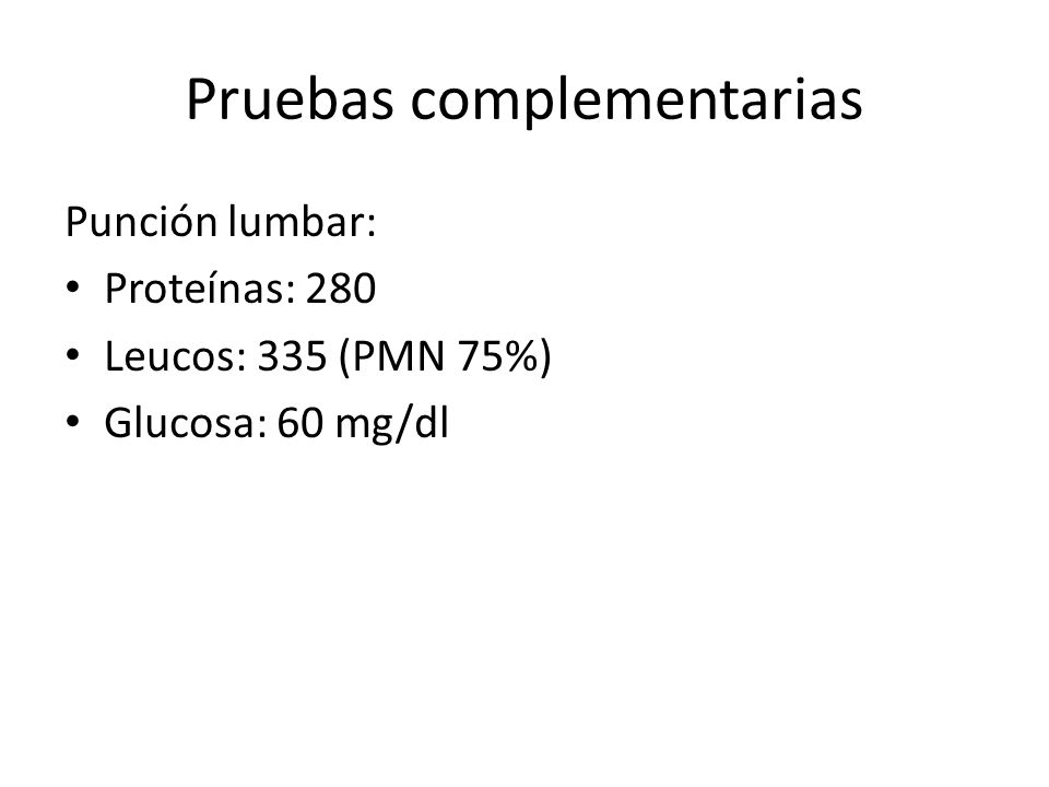 Pruebas complementarias