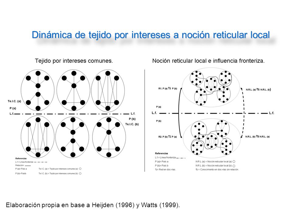 Dinámica de tejido por intereses a noción reticular local