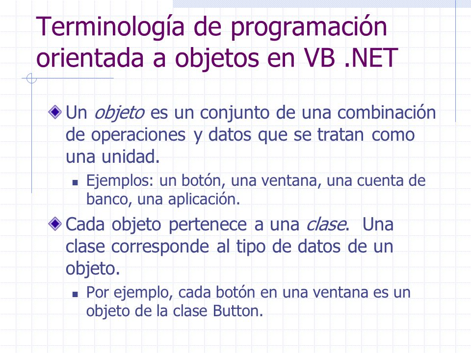 Terminología de programación orientada a objetos en VB .NET