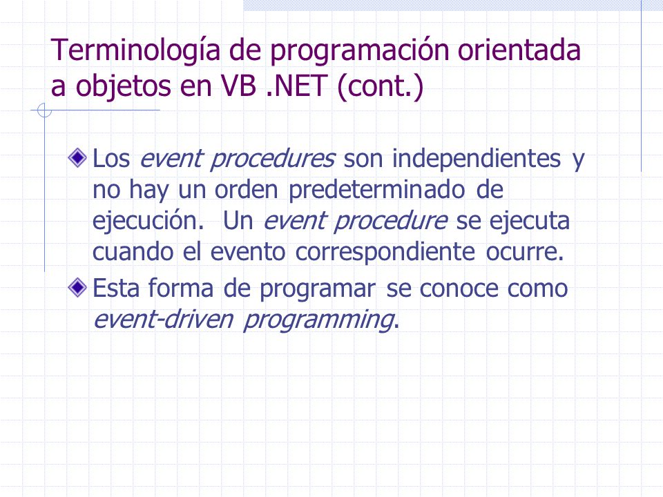 Terminología de programación orientada a objetos en VB .NET (cont.)