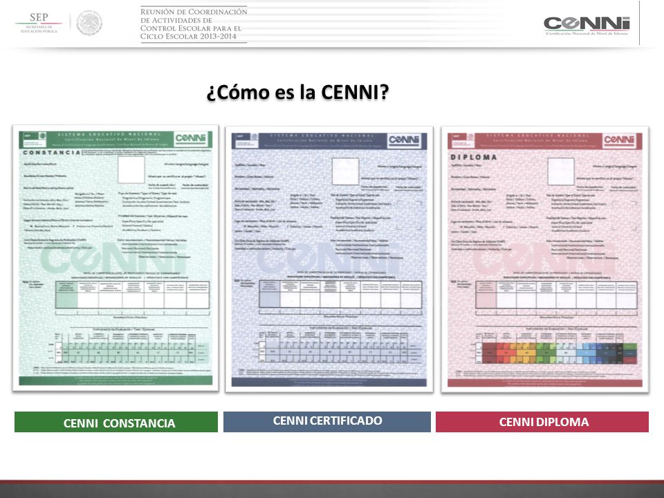 ¿Cómo es la CENNI CENNI CONSTANCIA CENNI CERTIFICADO CENNI DIPLOMA