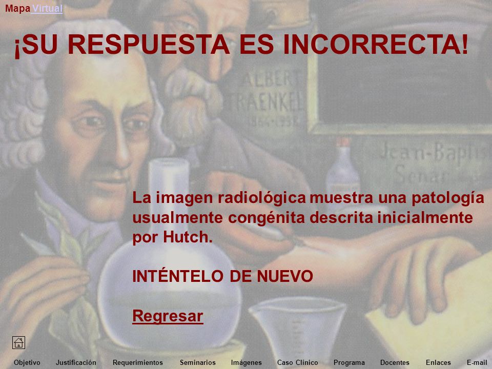 ¡SU RESPUESTA ES INCORRECTA!