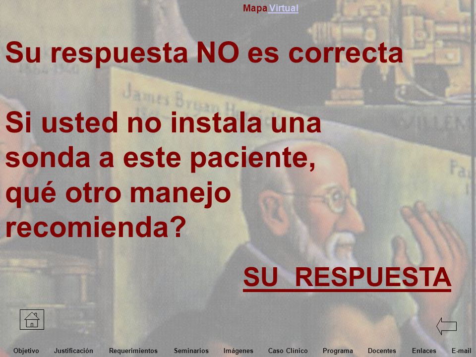 Su respuesta NO es correcta Si usted no instala una